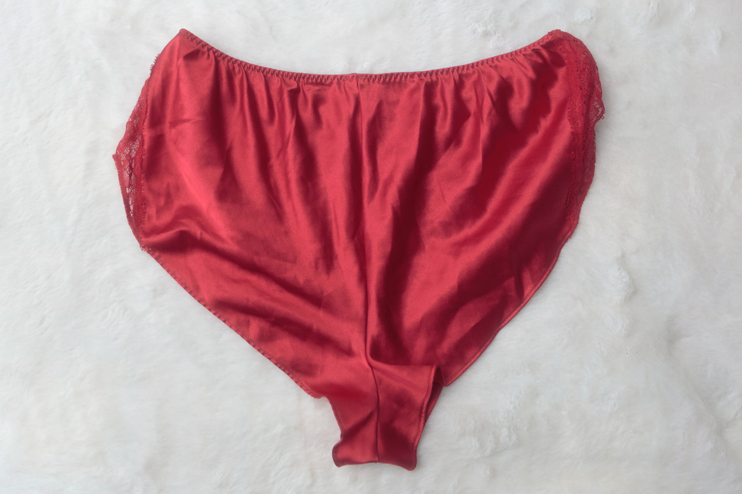 Victoria's Secret Full Back Satin Panties Medium 6 Red