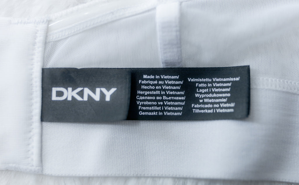 DKNY 36D Sheers Unlined Mesh Balconette Sheer Convertible Bra White NEW