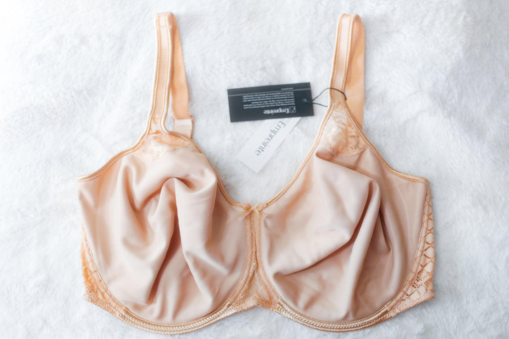 Empreinte 40F Melody Seamless Unlined Breathable Full Coverage Bra Beige NEW