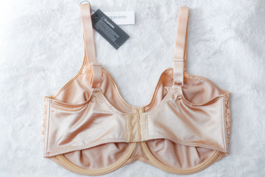 Empreinte 40F Melody Seamless Unlined Breathable Full Coverage Bra Beige NEW