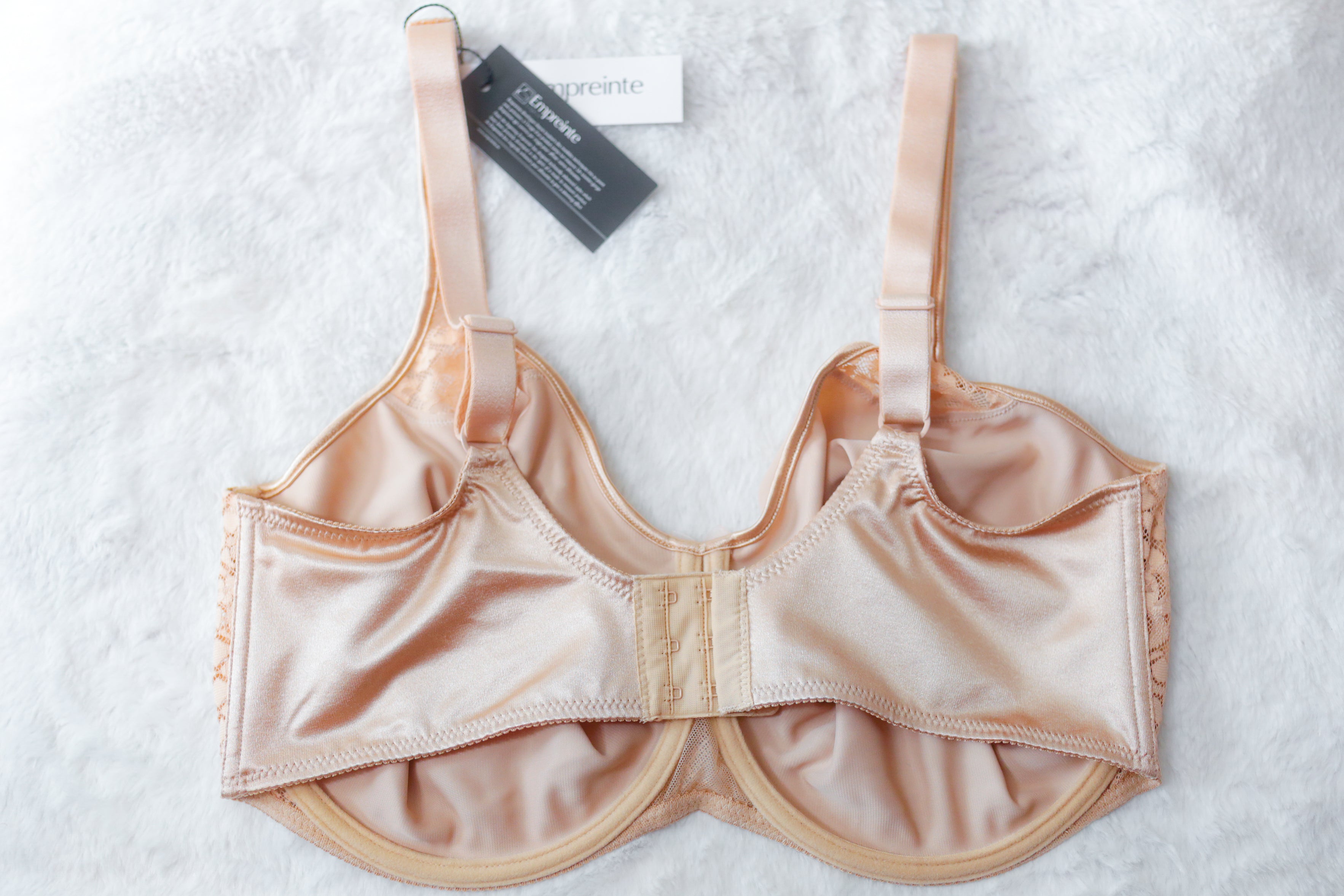 Empreinte 40F Melody Seamless Unlined Breathable Full Coverage Bra Beige NEW