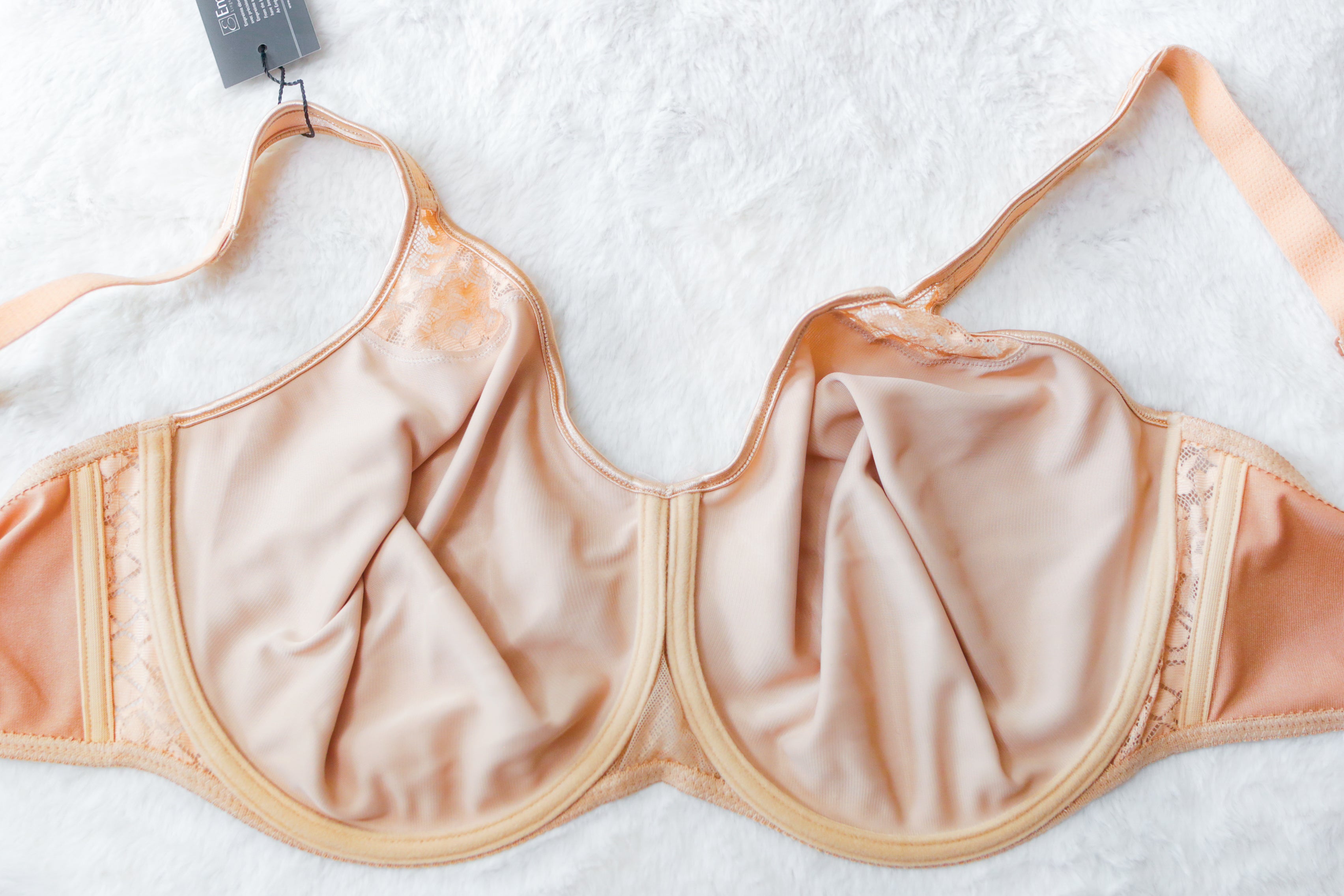 Empreinte 40F Melody Seamless Unlined Breathable Full Coverage Bra Beige NEW