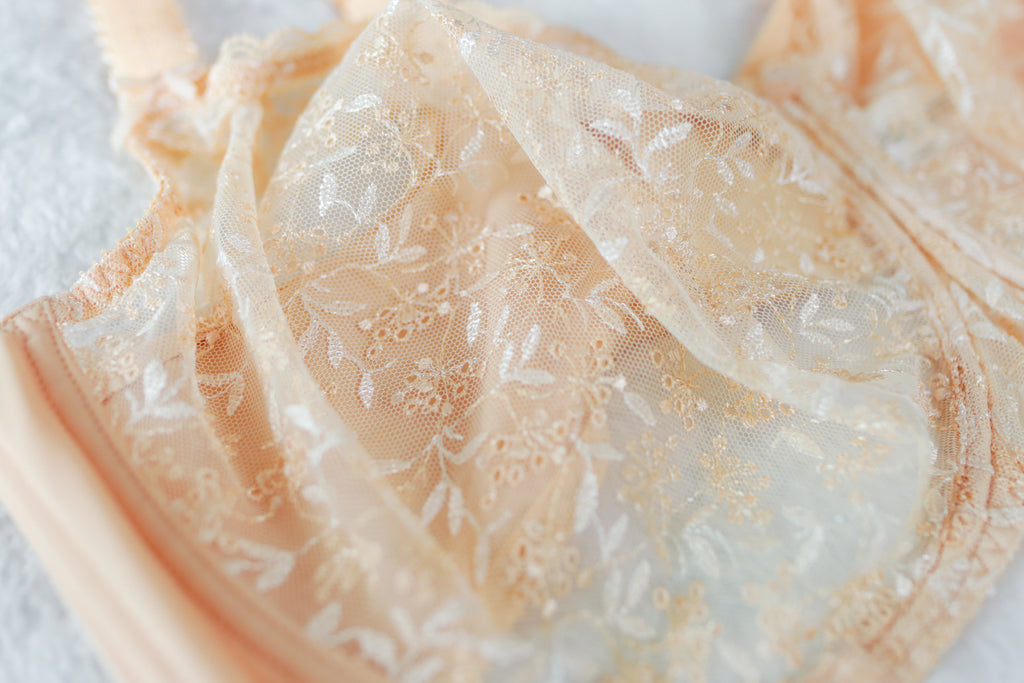 Empreinte 42F Sable Dore Aurore Unlined Emboidered Full Cup Coverage Bra NEW