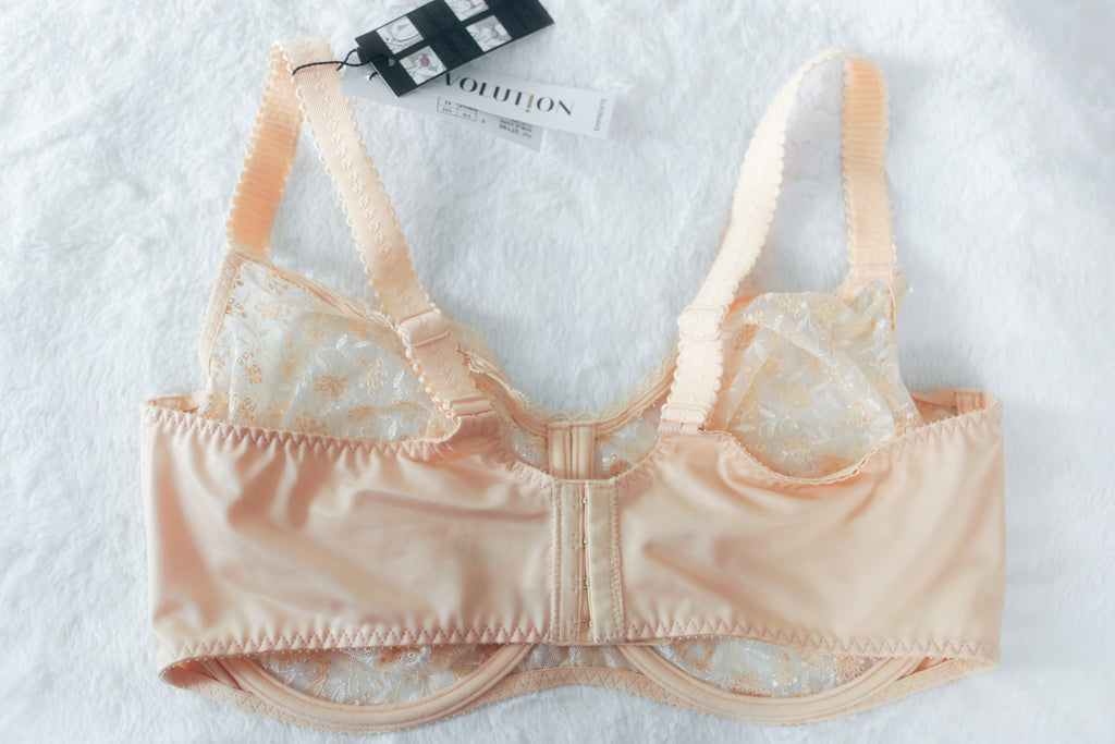 Empreinte 42F Sable Dore Aurore Unlined Emboidered Full Cup Coverage Bra NEW