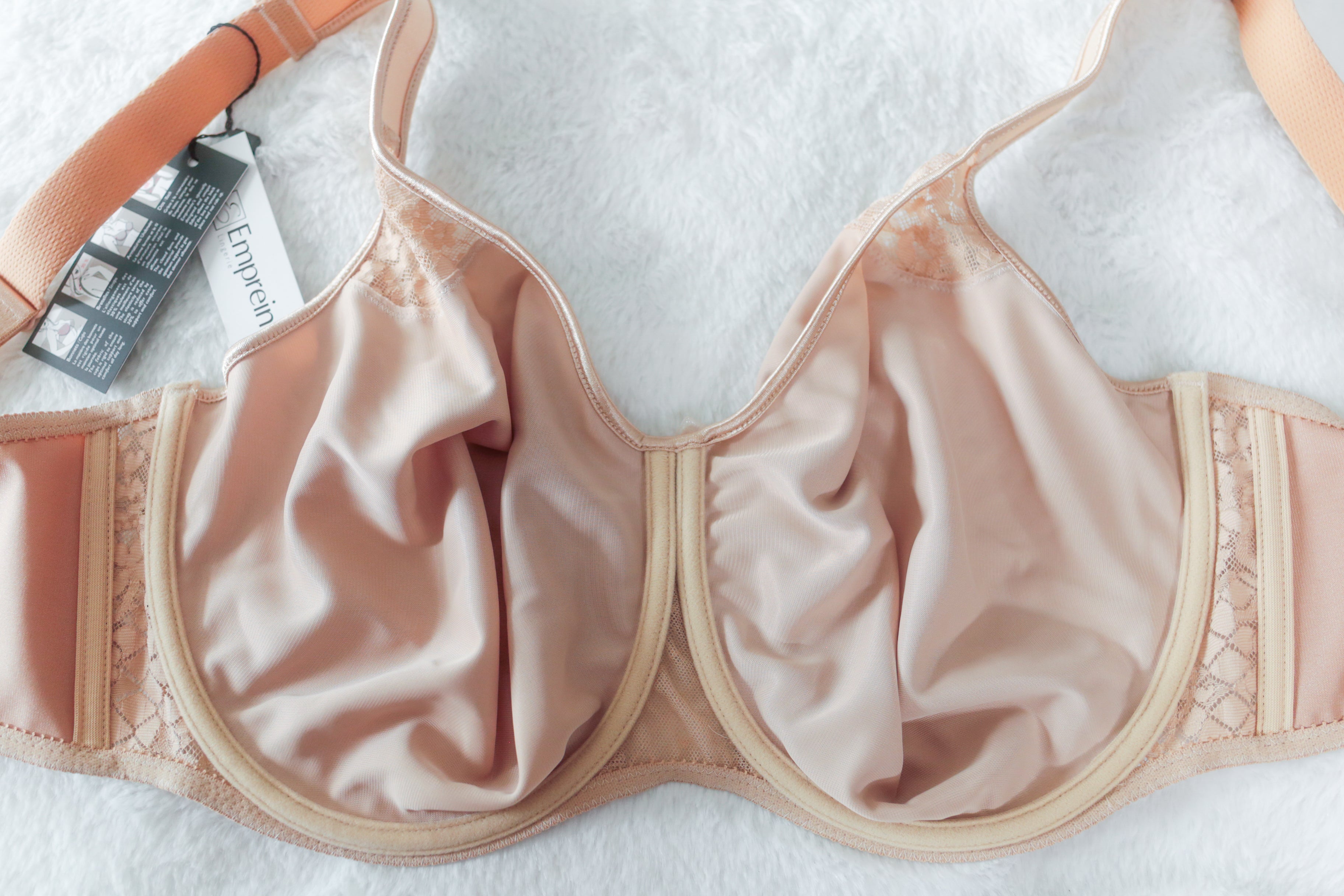 Empreinte 38G Melody Seamless Unlined Breathable Full Coverage Bra Beige NEW