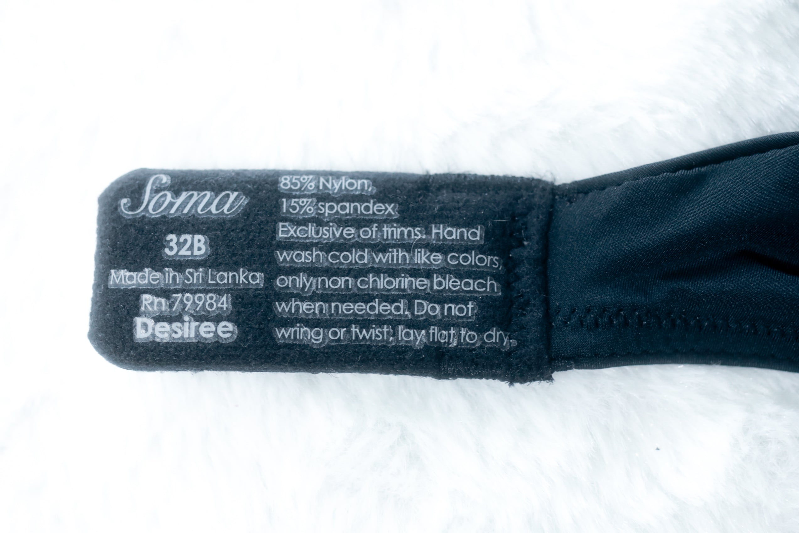 Soma 32B Desiree Push-up Underwire T-shirt Bra Black NEW