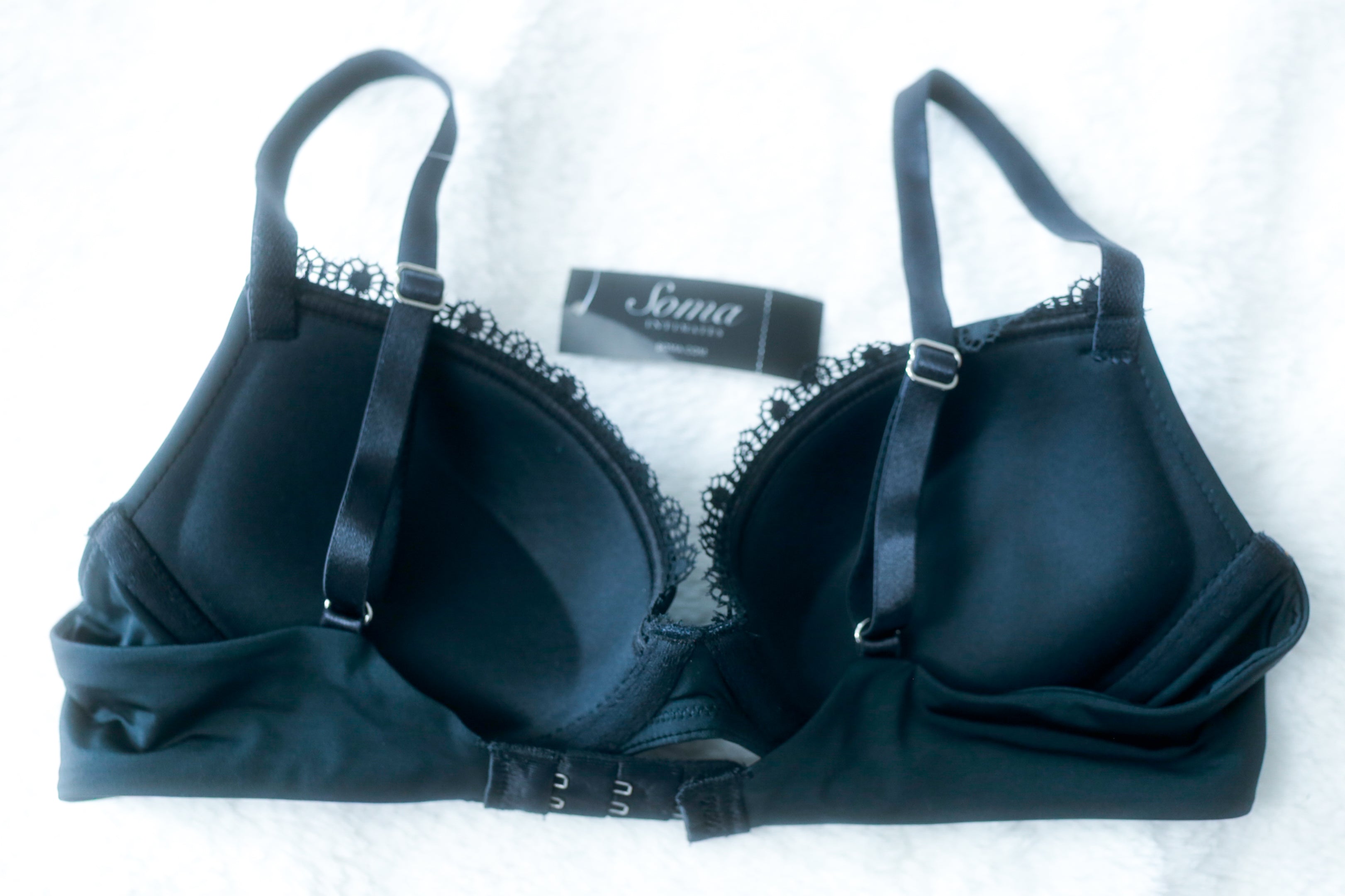 Soma 32B Desiree Push-up Underwire T-shirt Bra Black NEW