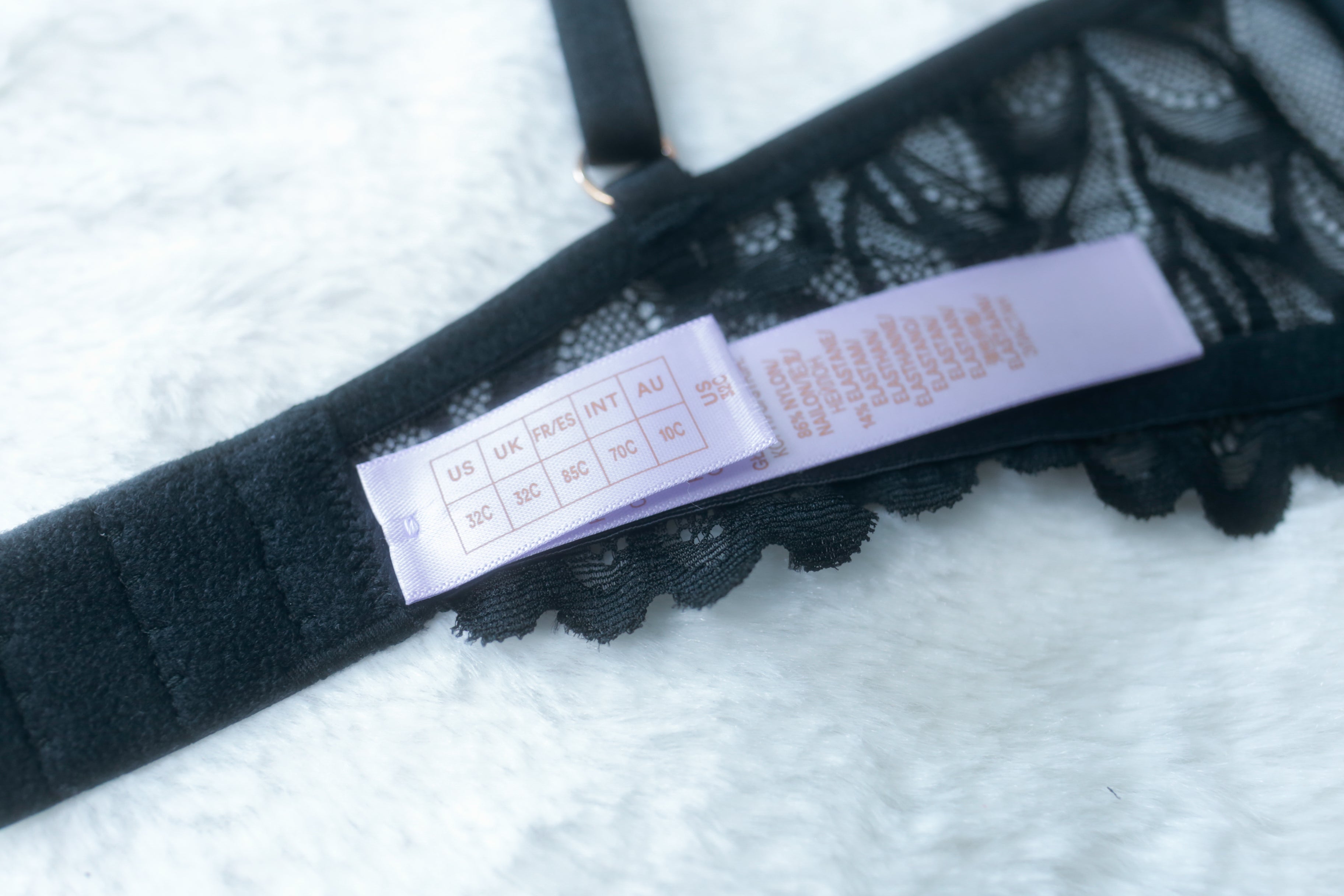 Savage X Fenty 32C Sheer Unlined Lace Balconette Bra Black NEW