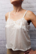 Blair Vintage Babydoll Chemise Cami USA-made Lingerie Large Ivory White