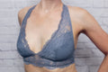 Maidenform Lined Lace Wireless Bralette Bra Small AA-C Cup Blue