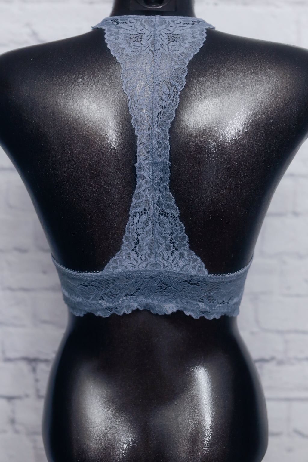 Maidenform Lined Lace Wireless Bralette Bra Small AA-C Cup Blue