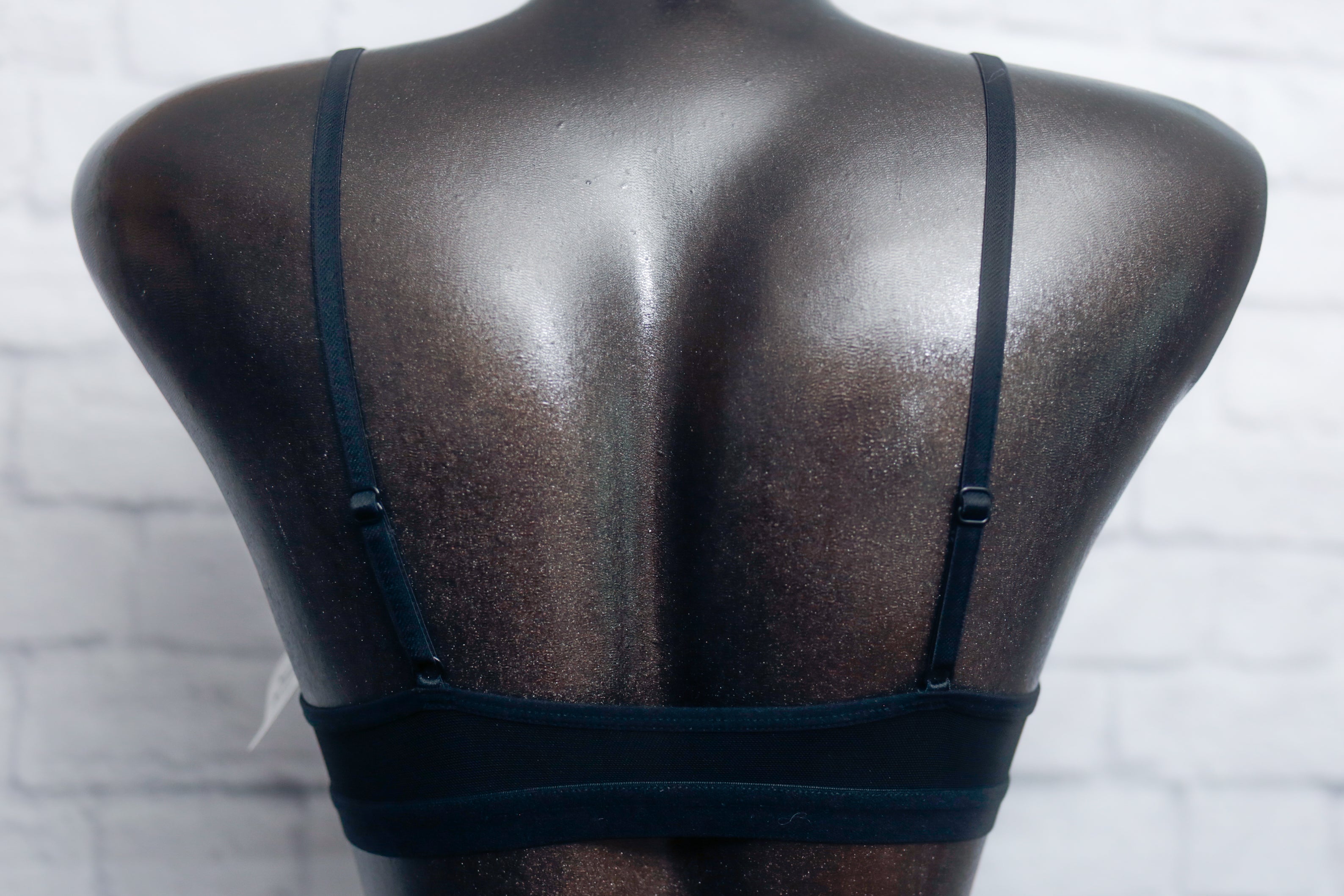 Cheeky Bird Unlined Embroidered Sheer Wireless Bralette Large 34-36 A-D Cup NEW