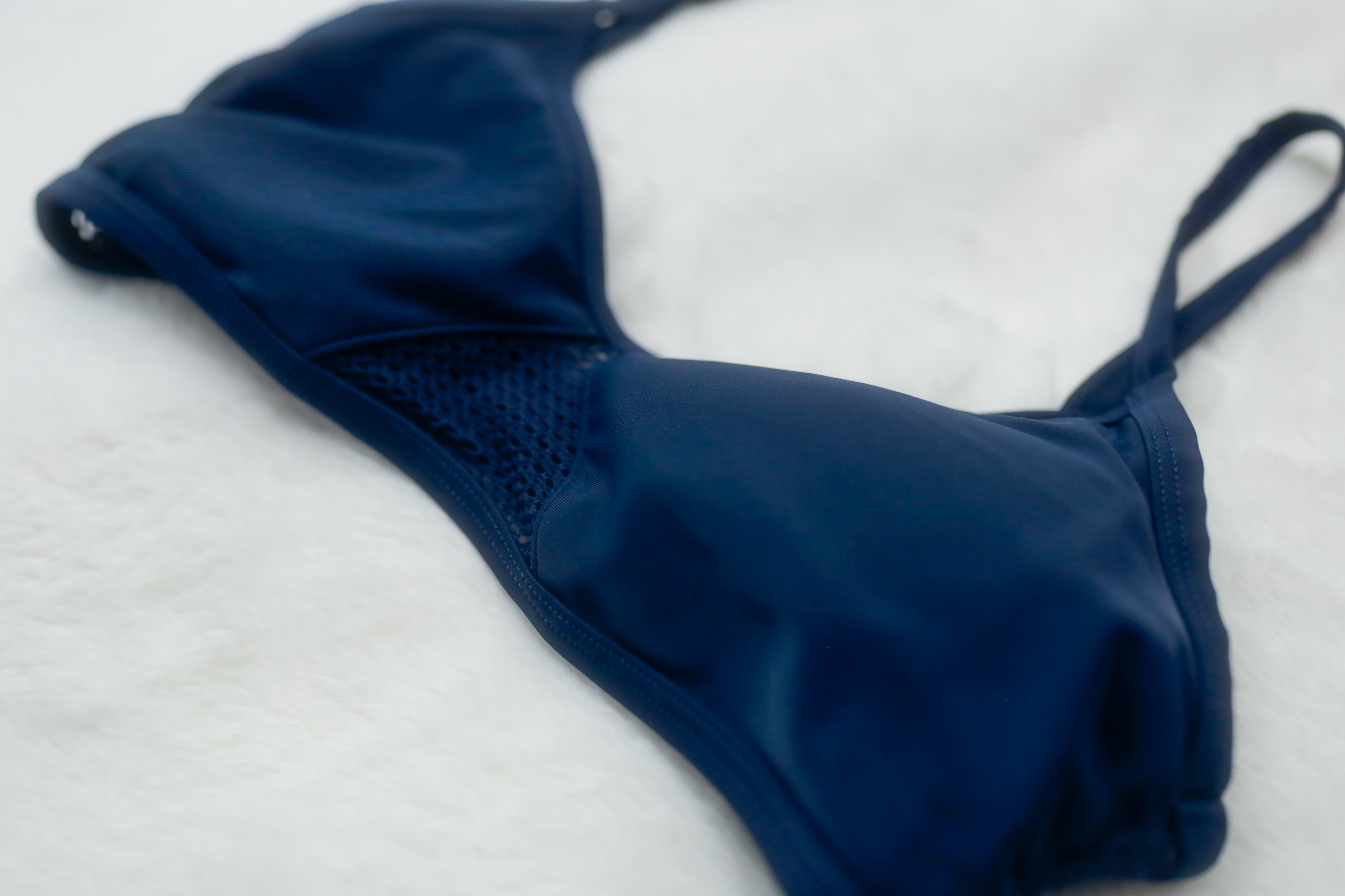 Aerie Scoop Padded Mesh Bralette Small Dark Blue