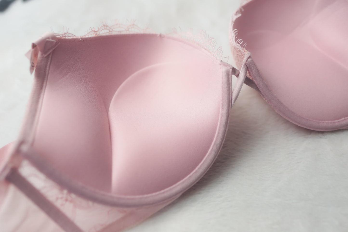 Victoria's Secret 38D Bombshell Push-up Shine Strap Bra Pink Lace NEW