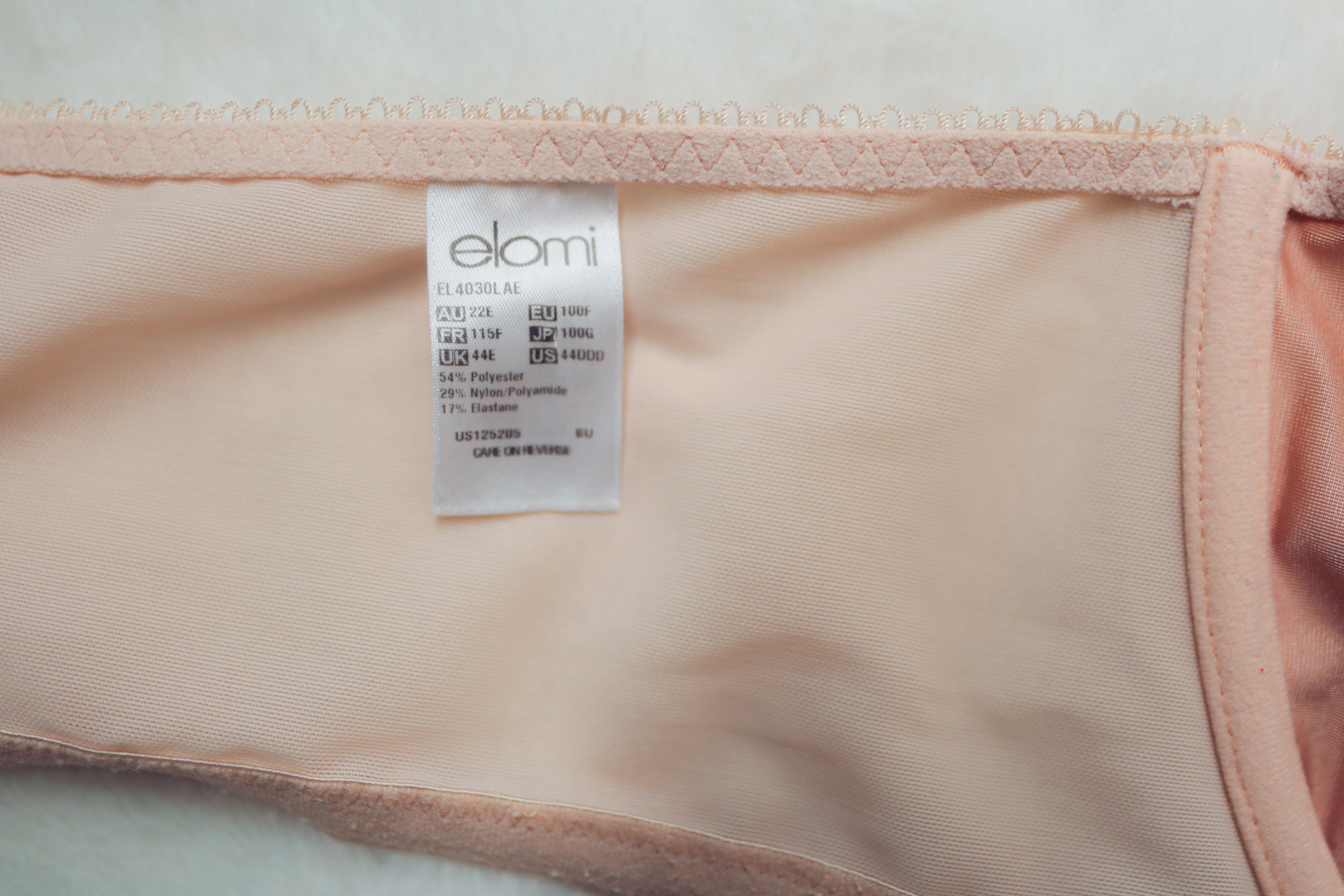 Elomi US 44DDD UK 44E EL4030 Cate Full Cup Underwire Bra Beige