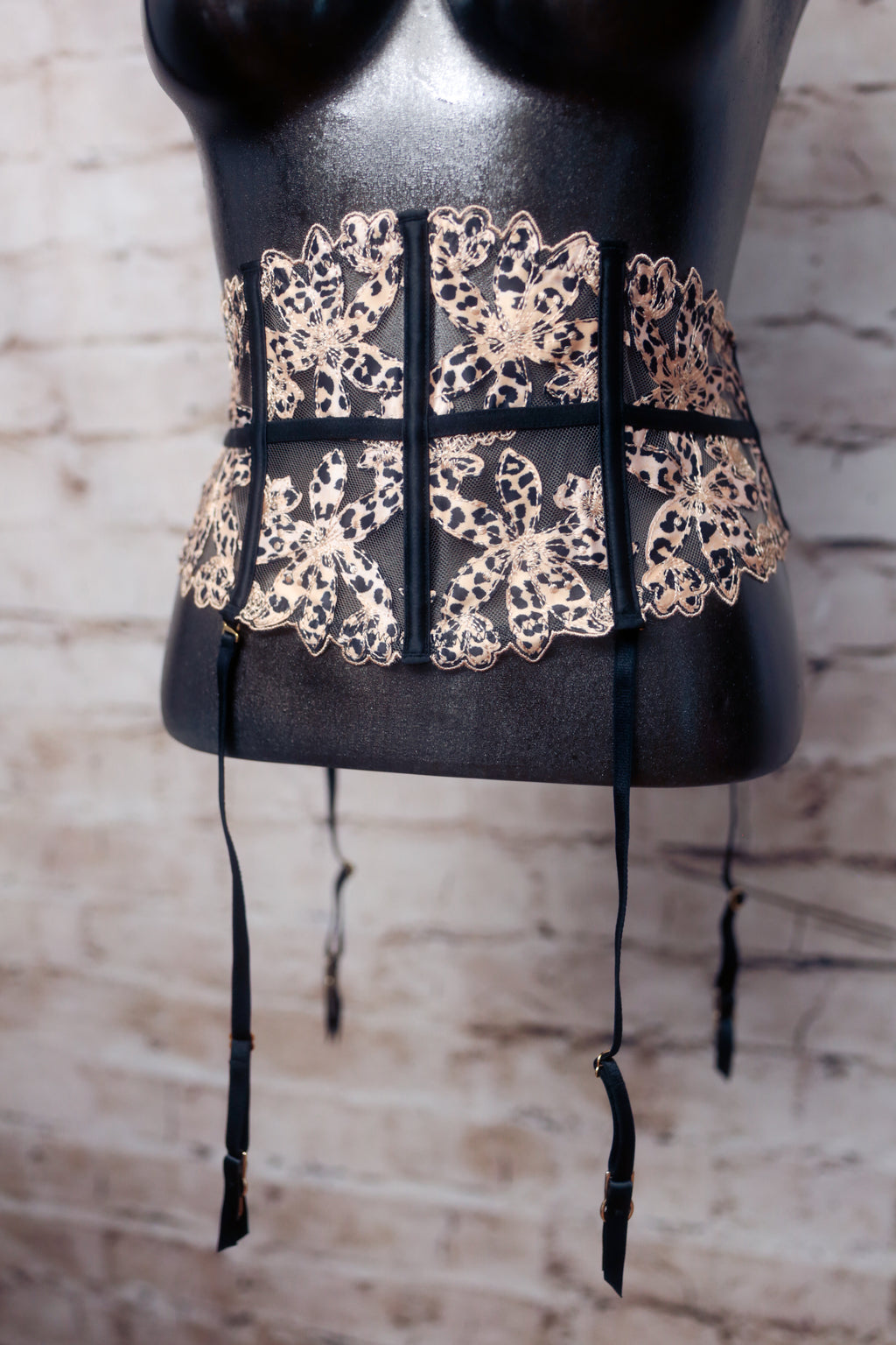 Victoria's Secret Very Sexy Garter Suspenders XS Animal Leopard Cheetah NEW