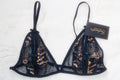 Frederick's of Hollywood Lace Open-cup Peek-a-boo Black Lace Sexy Bralette Medium Black NEW