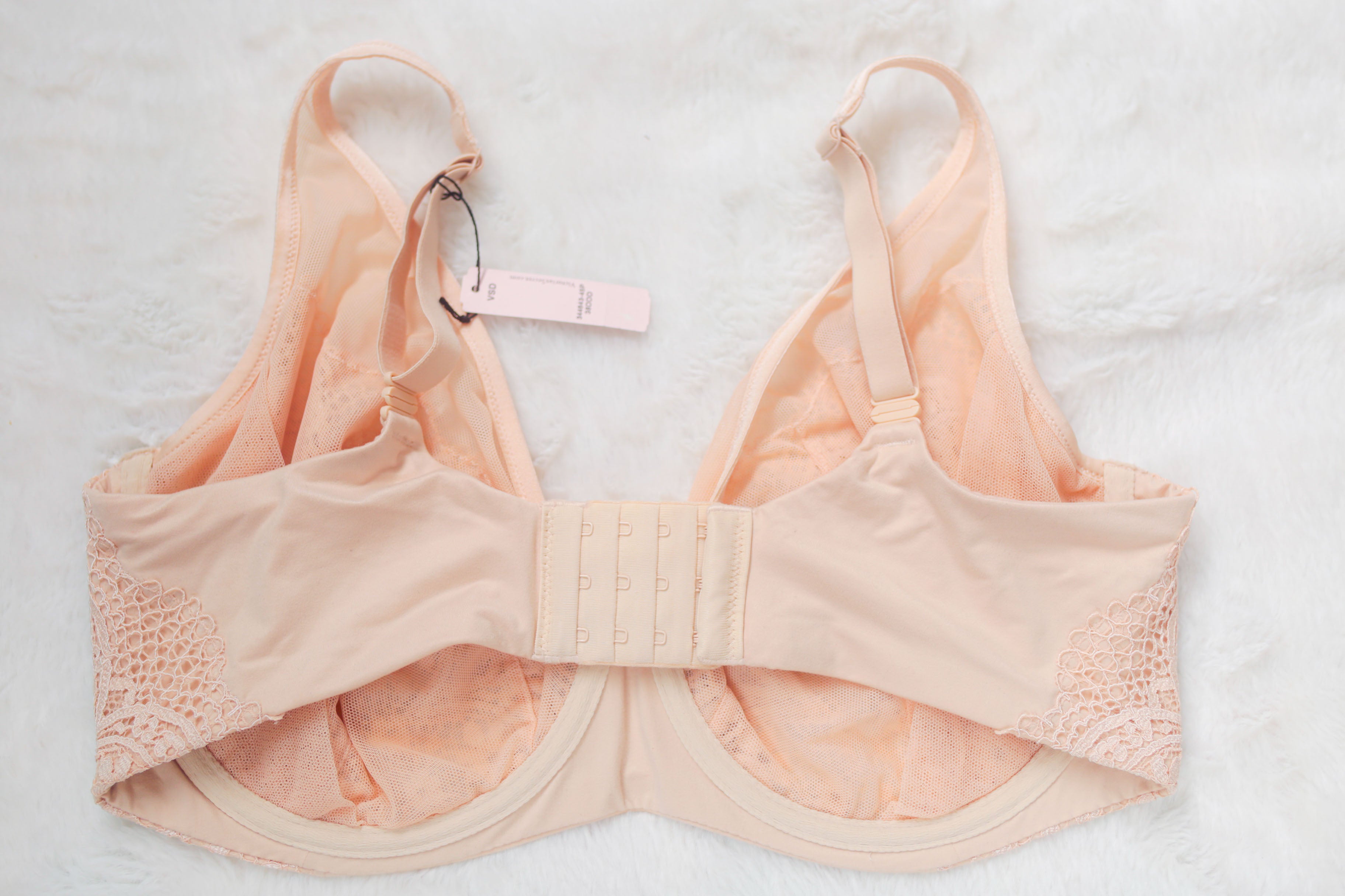 Victoria's Secret 38DDD Body by Victoria Unlined Demi Lace Bra Beige NEW