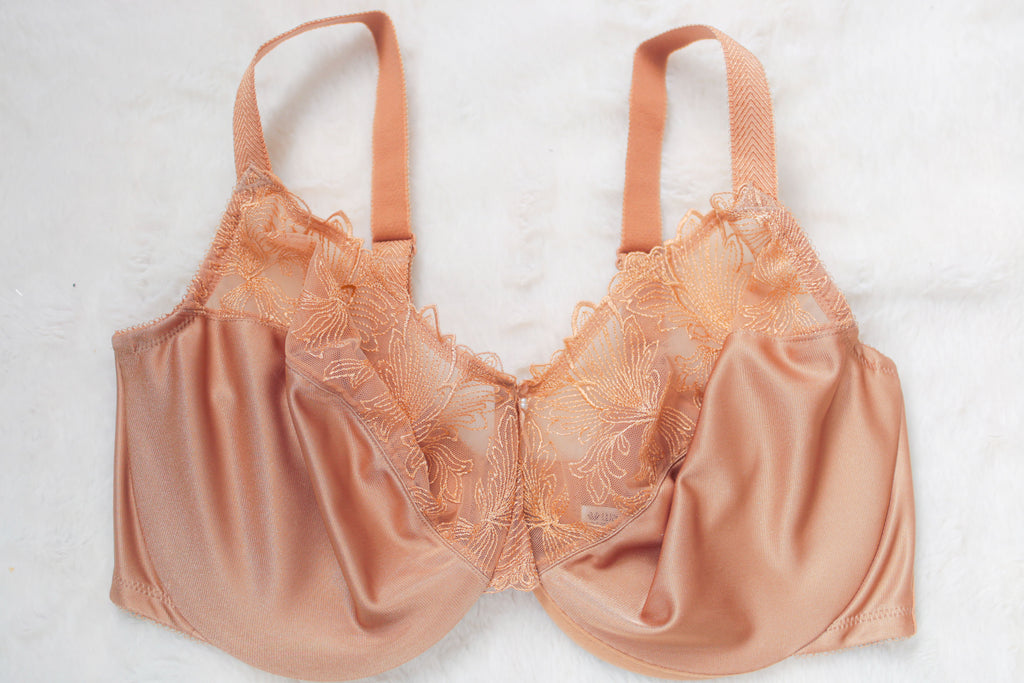 Wacoal US 42G UK 42F Slim Silhouette Minimizer 857361 Full-coverage Bra Beige
