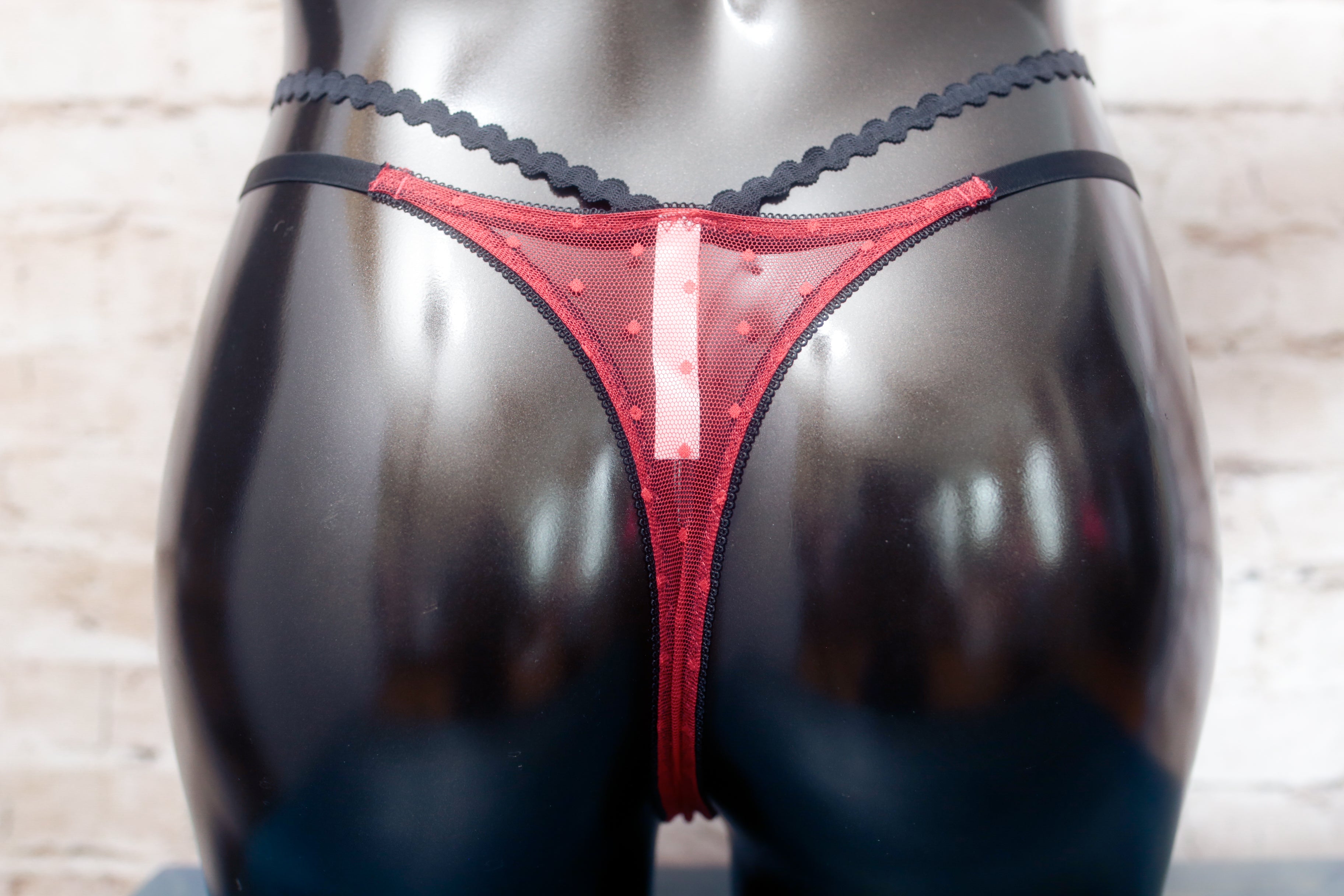 Splendies Embroidered Floral Thong Bikini Panties Large NEW