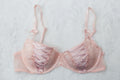 Adore Me 34C Enna Contour Lace-up Corset Cup Balconette Underwire Pink Lace