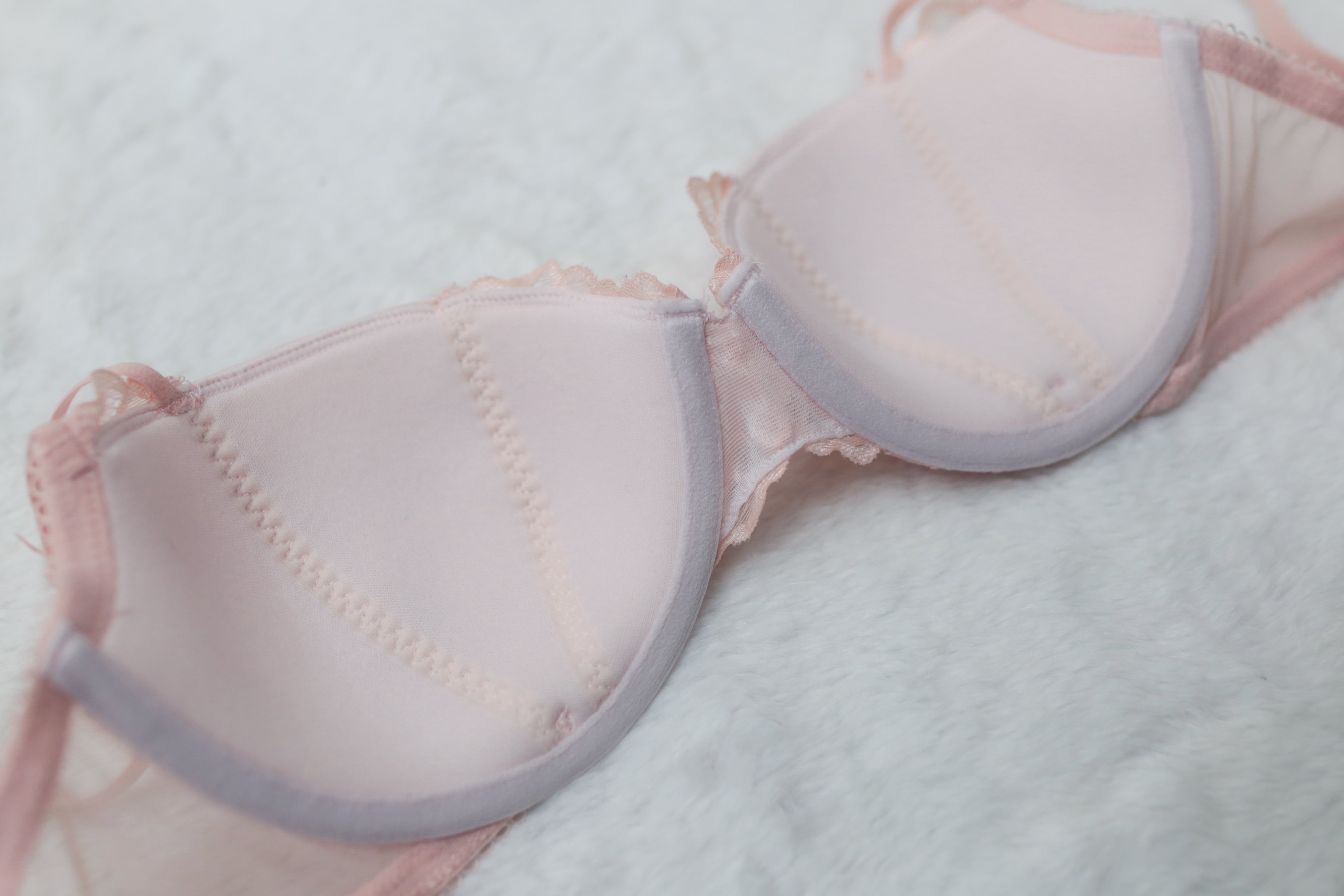 Adore Me 34C Enna Contour Lace-up Corset Cup Balconette Underwire Pink Lace