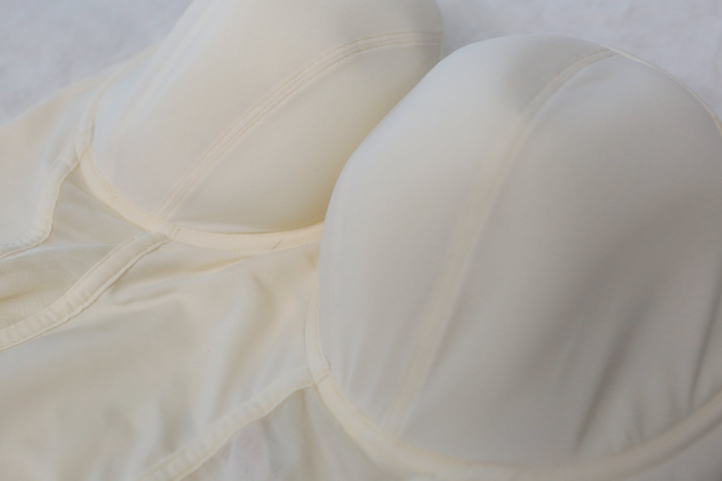 Curvy Kate 38J UK 38GG Luxe Basque Strapless Corset Bustier Bra Cream