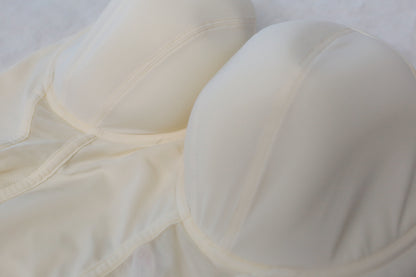 Curvy Kate 38J UK 38GG Luxe Basque Strapless Corset Bustier Bra Cream