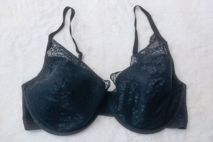 Soma 38DDD Lightest Lift Lace Plunge Bra Black