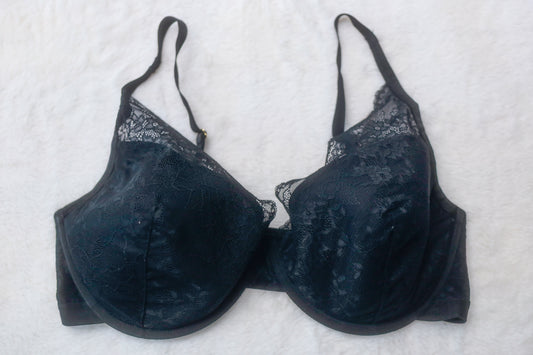 Soma 38DDD Lightest Lift Lace Plunge Bra Black