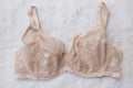Wacoal 34D Net Effect 851340 Unlined Underwire Bra Beige