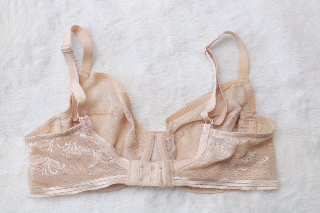 Wacoal 34D Net Effect 851340 Unlined Underwire Bra Beige