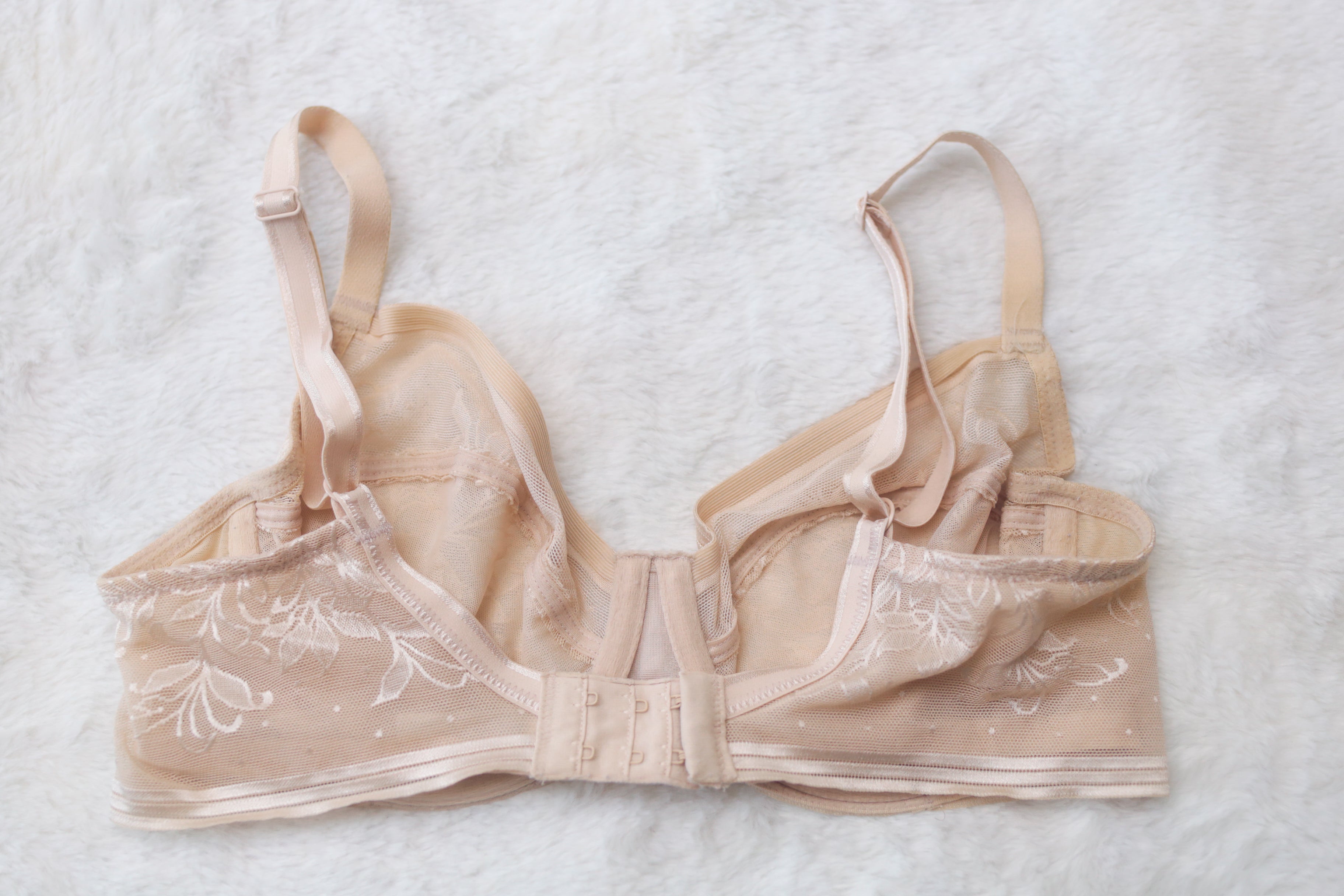 Wacoal 34D Net Effect 851340 Unlined Underwire Bra Beige