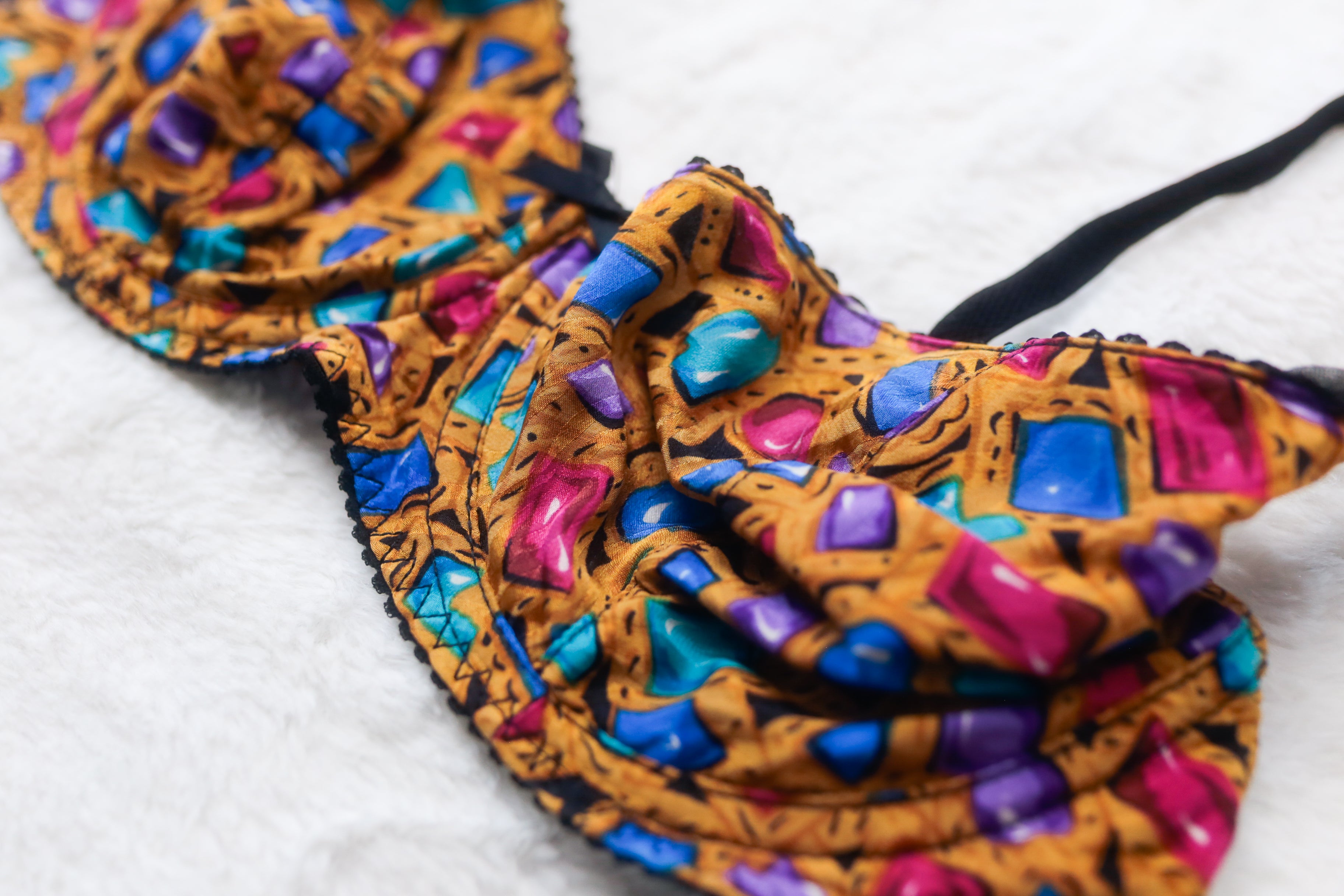 Adrianna Papell 36C Vintage Silk Balconette Unpadded Bra