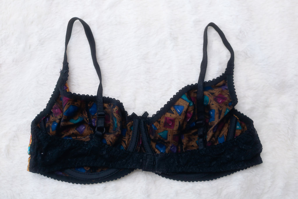Adrianna Papell 36C Vintage Silk Balconette Unpadded Bra