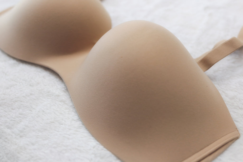 Soma 40D Enbliss Stay Put Strapless Convertible Wireless T-shirt Bra Beige