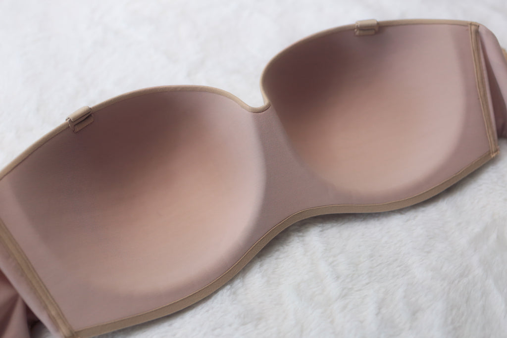 Soma 40D Enbliss Stay Put Strapless Convertible Wireless T-shirt Bra Beige