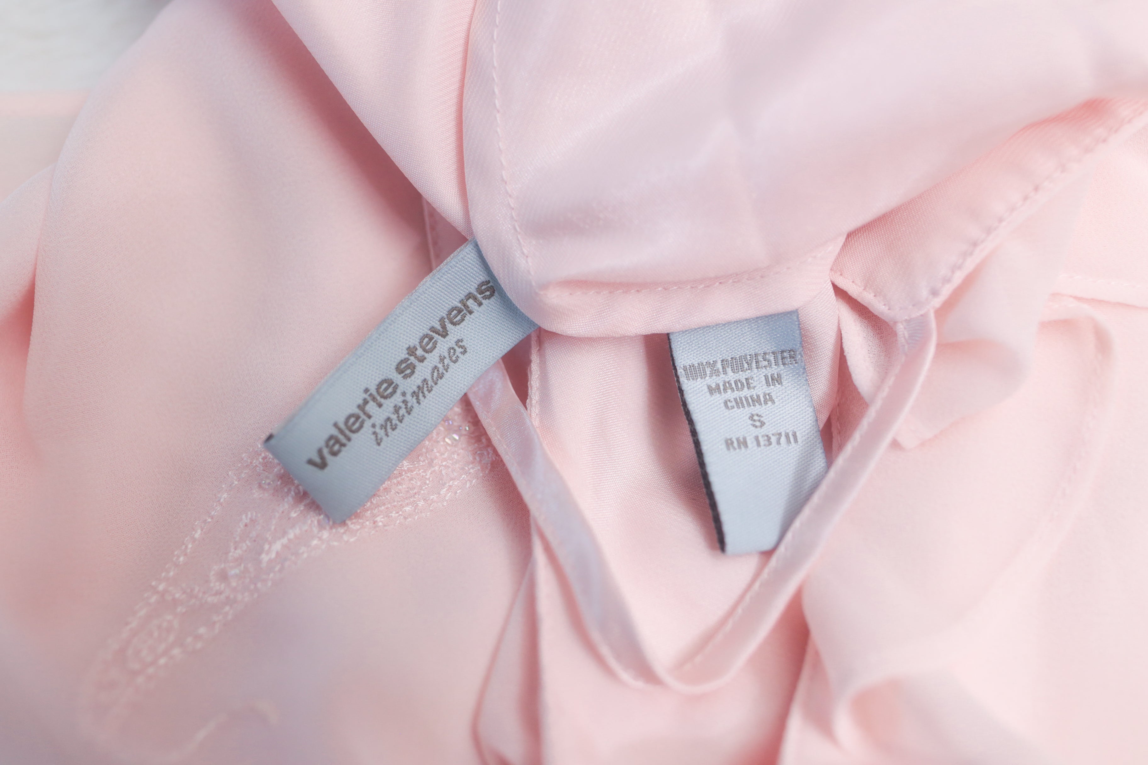 Valerie Stevens Y2K Ruffled Cami Chemise Lingerie Pink Small