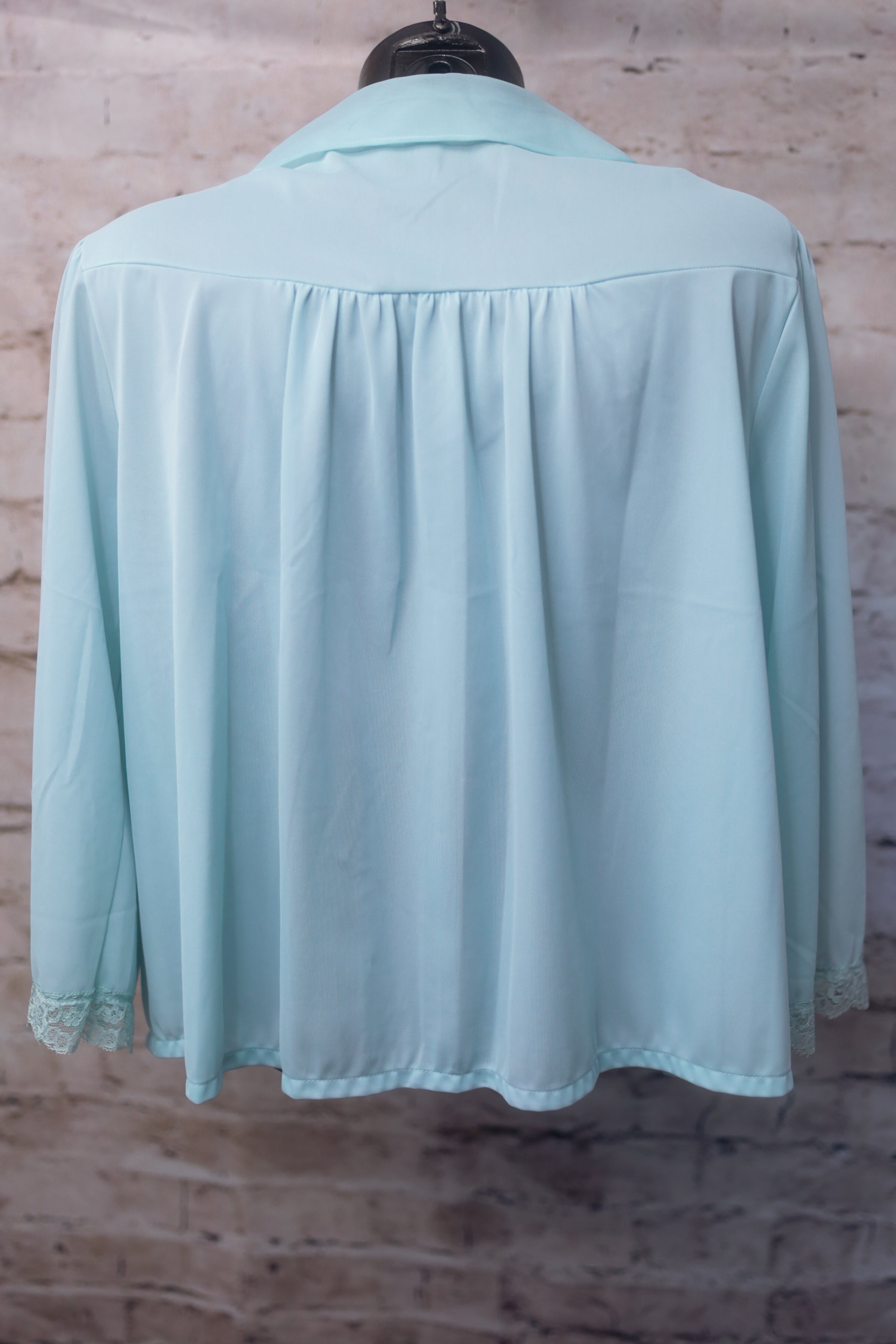 Lorraine Vintage Baby Blue Peignoir Chemise Lingerie Medium