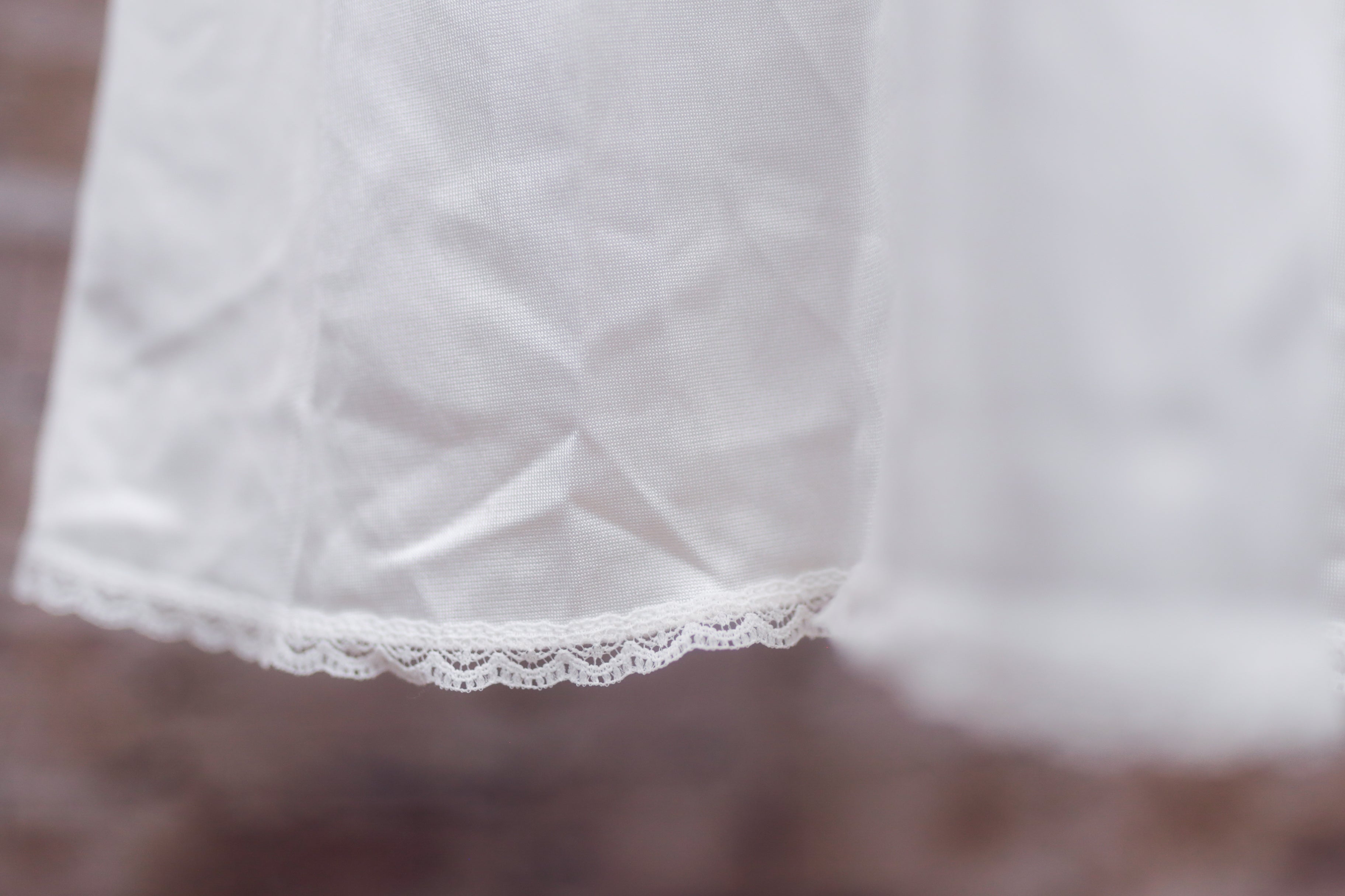 Vassarette Vintage Full Slip Nightgown White Satin and Lace Size 36