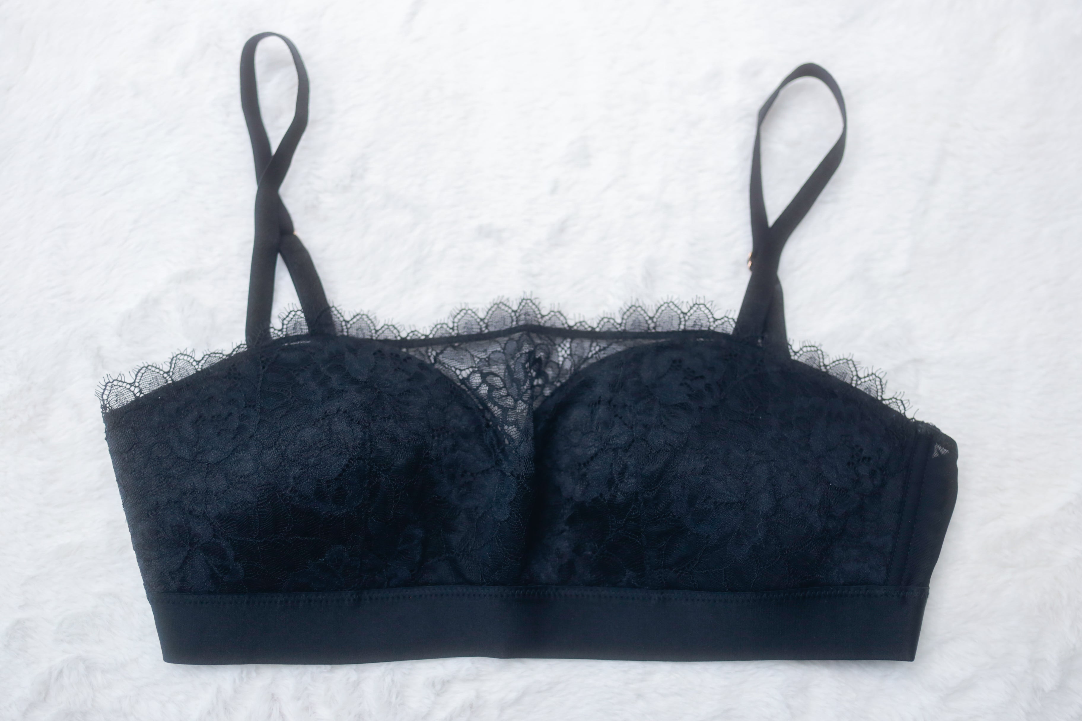 Soma Breathtaking Lace Bralette Medium Black