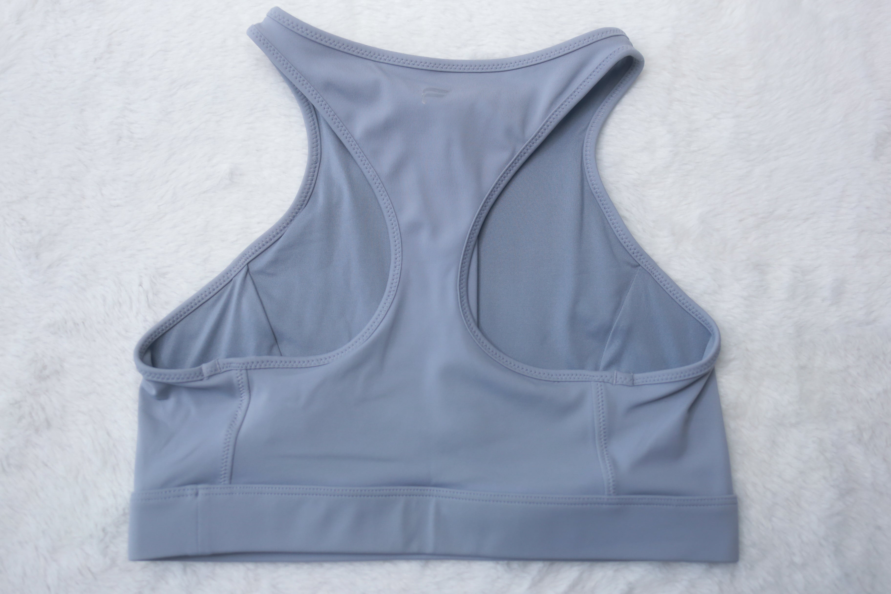 Fabletics Front-zip Wireless Compression Sports Bra Gray