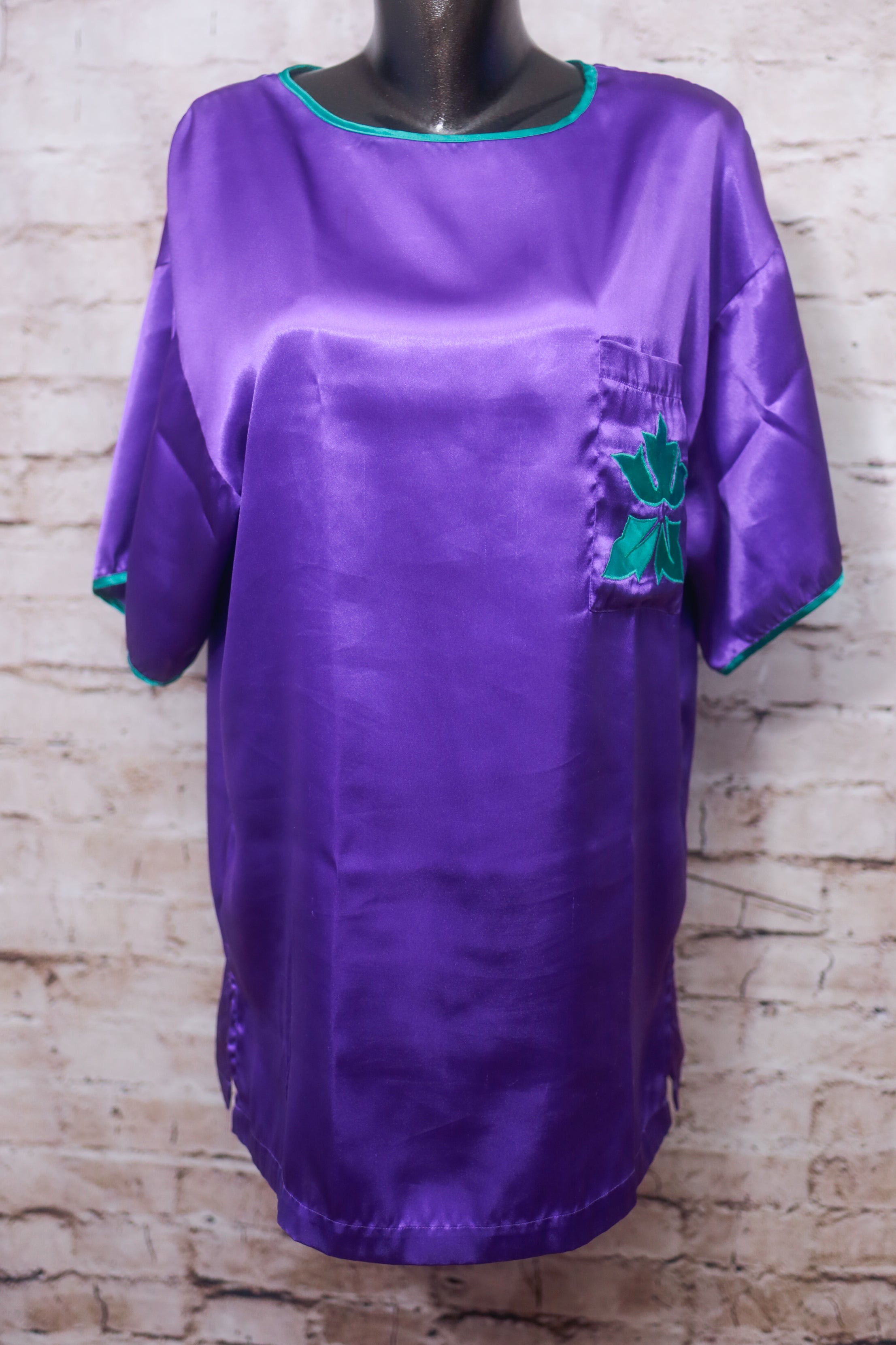 Victoria's Secret Vintage Gold Label Purple Tunic Nightgown Lingerie: Size Small