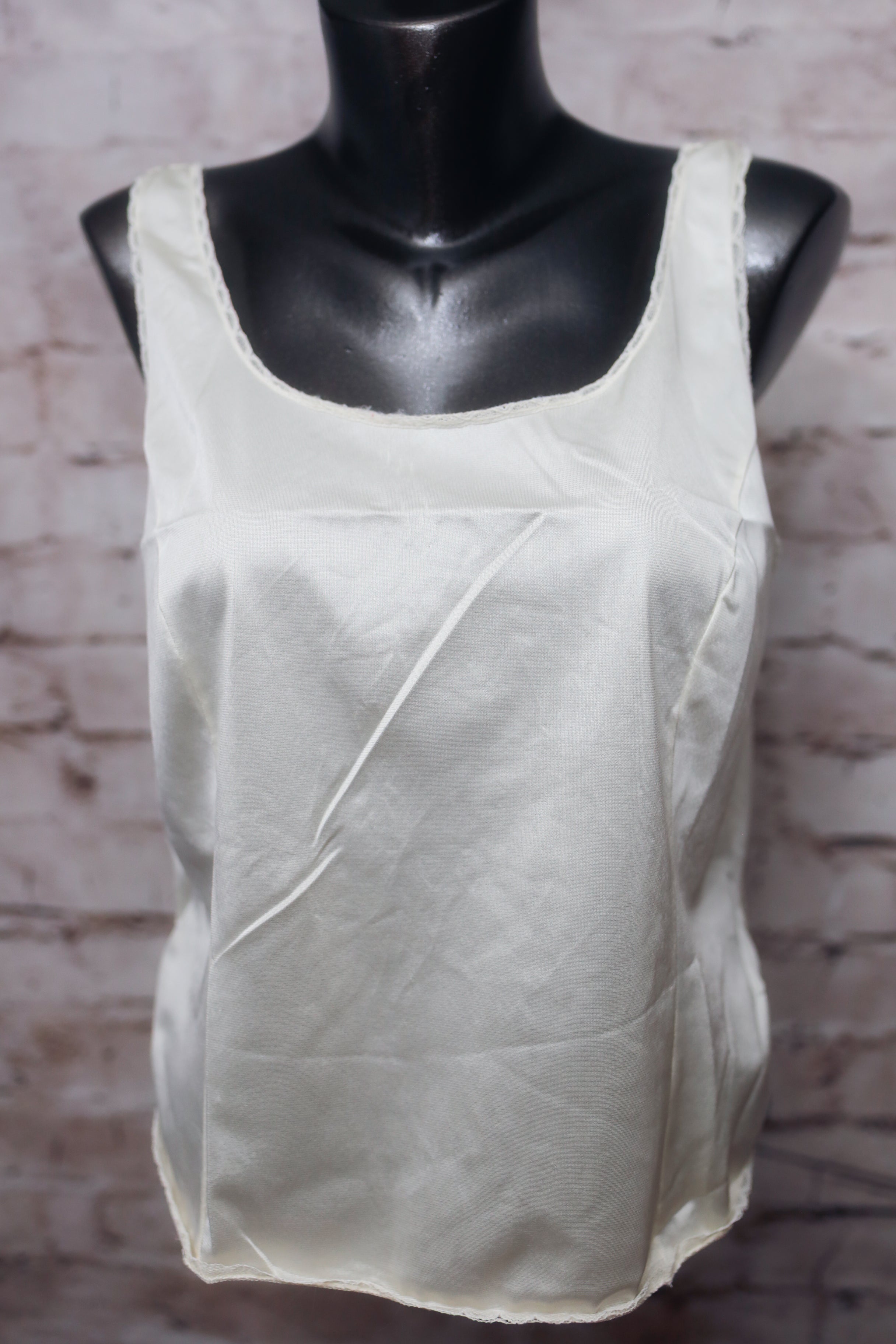 JCPenney Vintage Camisole Nightie Lingerie USA-made Ivory Medium