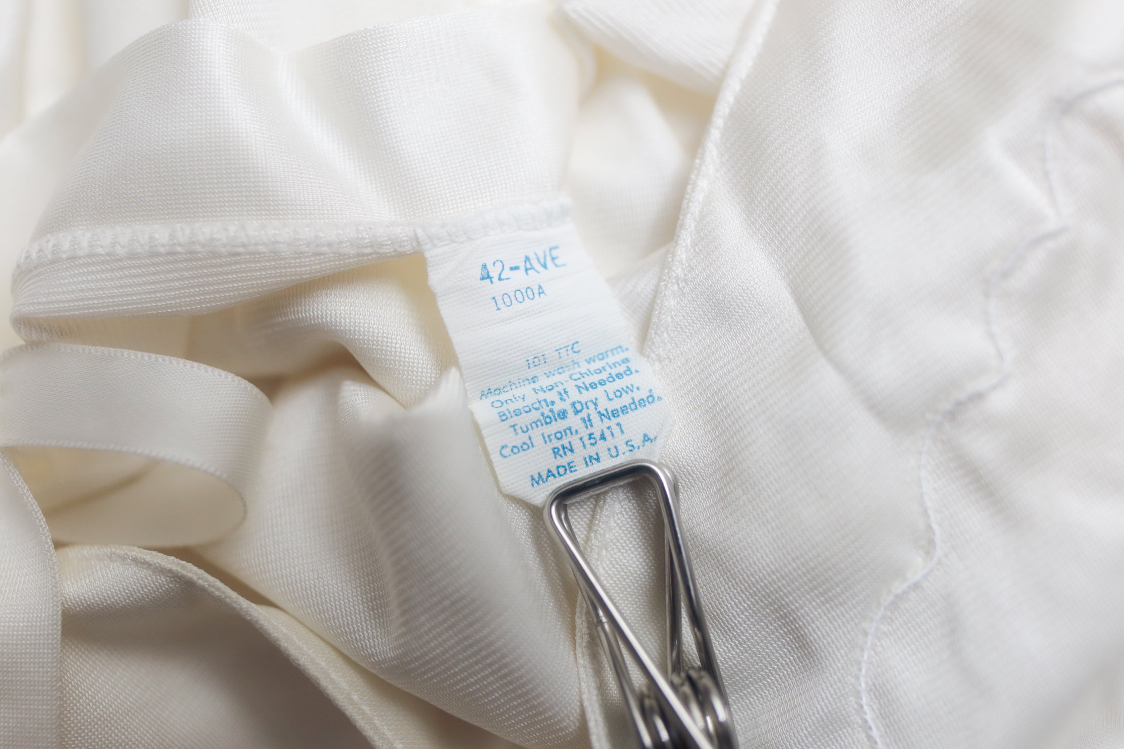 Vintage Full Slip USA-made Lingerie White 42 Average XL