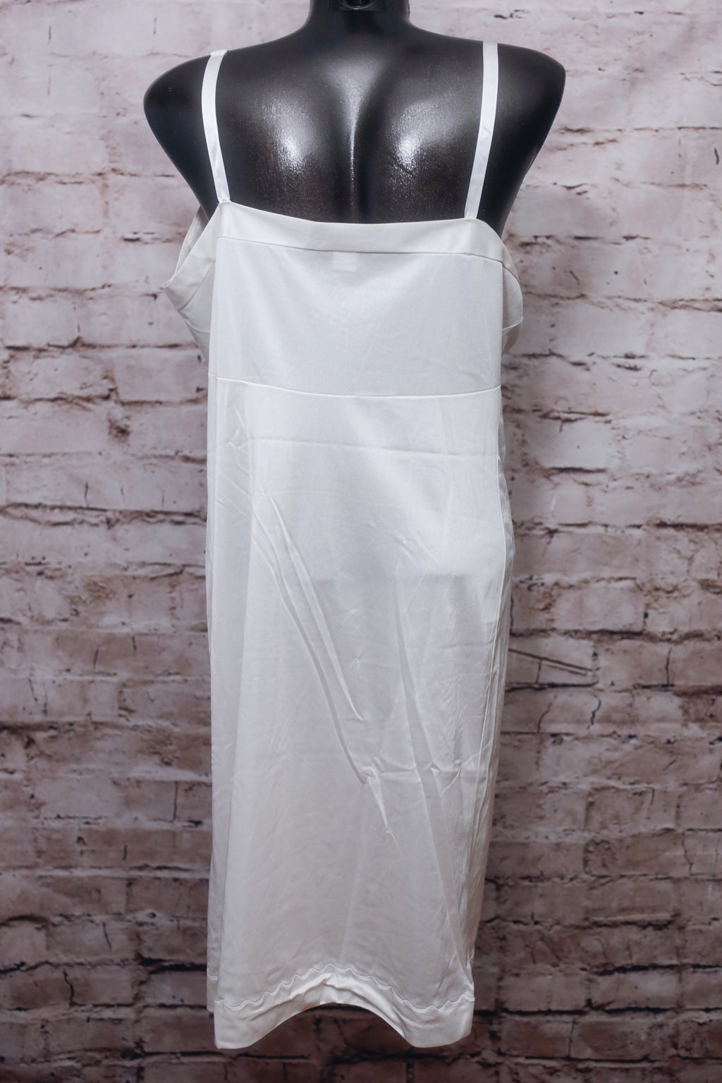 Vintage Full Slip USA-made Lingerie White 42 Average XL