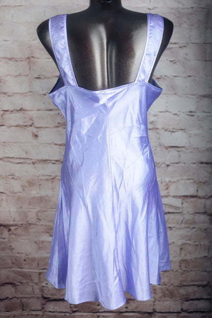 Gilligan & O'Malley Vintage Satin Purple Chemise Medium