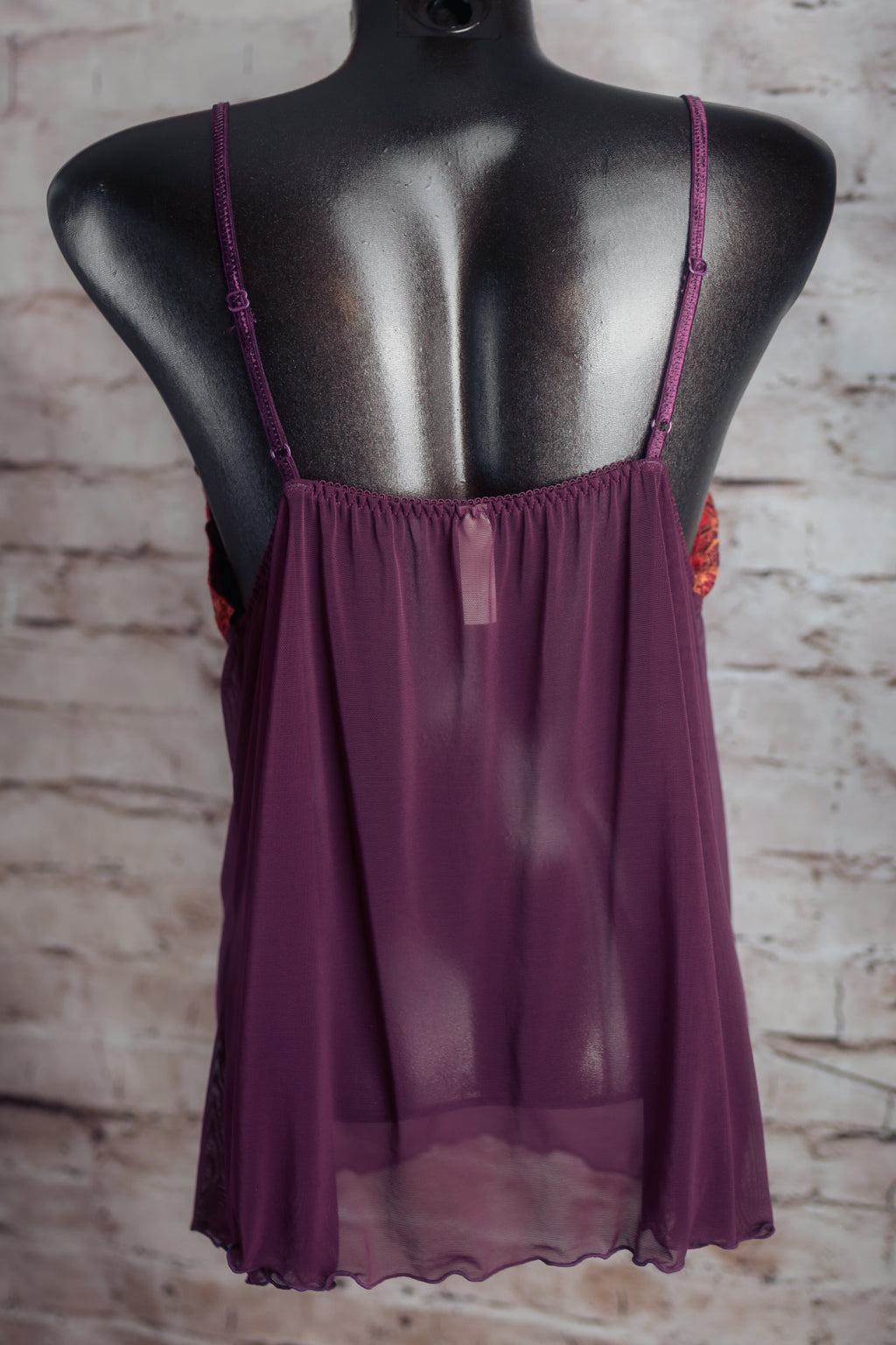 Cacique Embroidered Babydoll Chemise Lingerie Purple Size 22/24