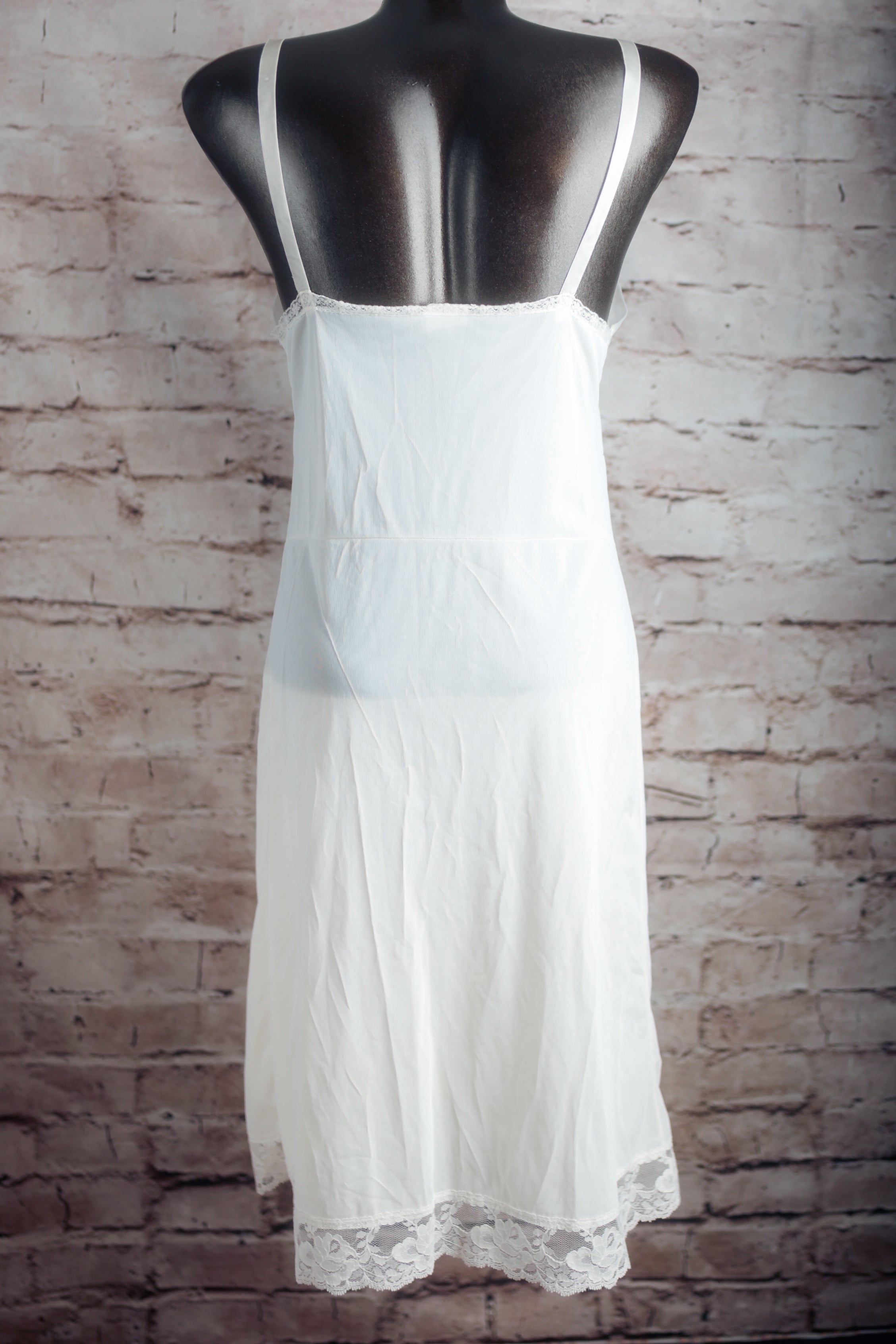 Sliperfection Vintage Full Slip USA-made Lingerie White Size 34