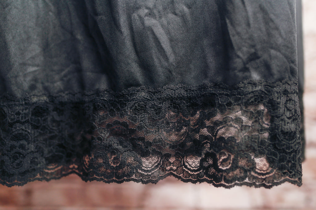 Sears Vintage Black Half Slip USA-made Medium